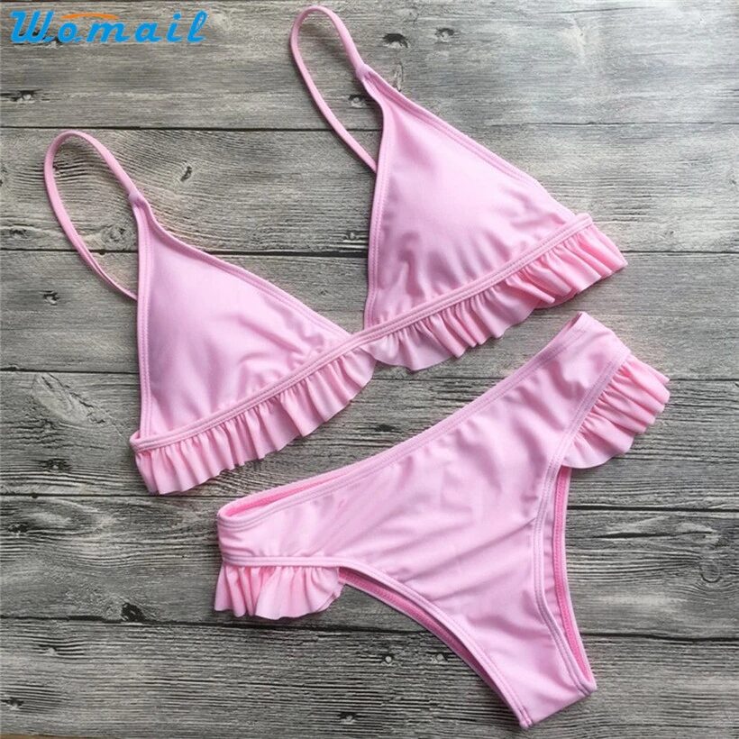 Womail Suit Bikini Swimwear Women Push-Up Padded Bra