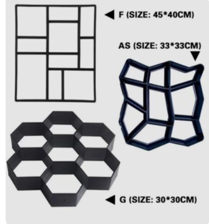 Ultralight diy garden paving mould hexagonal fancy