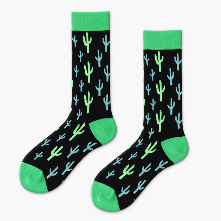 Cactus Men's Socks Fruit Creative Cotton Couple