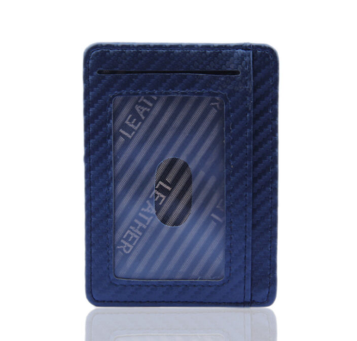 New Fashion Pu Leather Carbon Fiber Wallet Mini