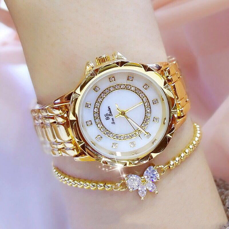 Linked watch full diamond female