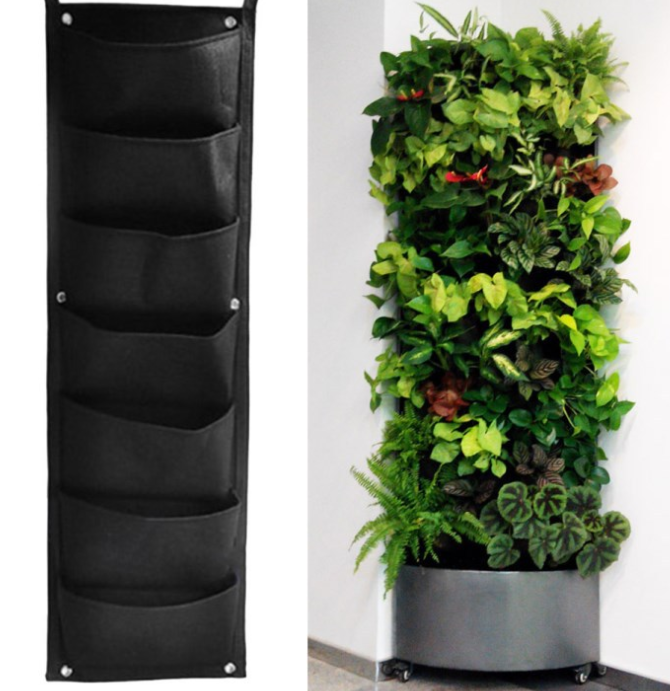 Wall Garden Hanging Planting Bags Vertical Outdoor Indoor