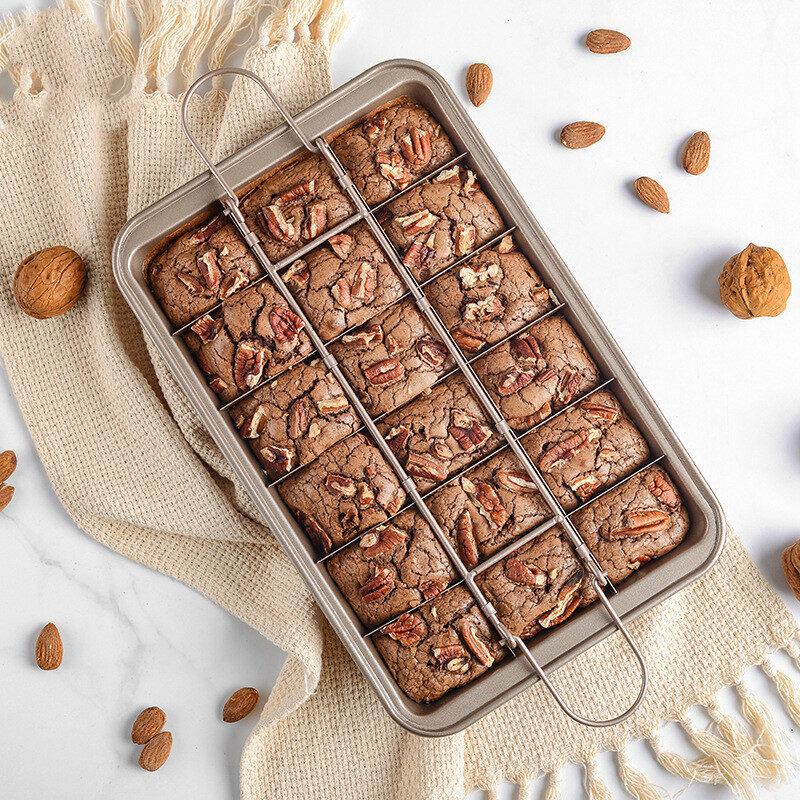 Kitchen Solid Bottom Thickened Square Brownie Pan Home