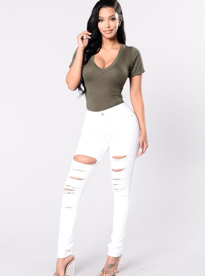 New casual sexy jeans woman cotton denim trousers