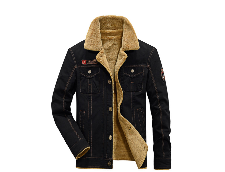 Winter plus velvet thick lapels uniforms air force