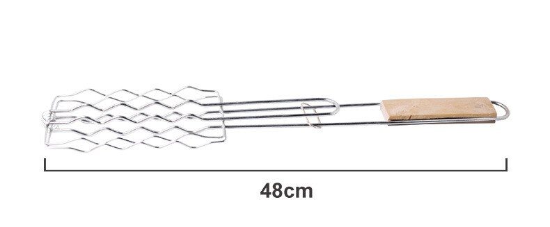 Outdoor Grilling Accessories Barbecue Tools Wooden Handle Sausage