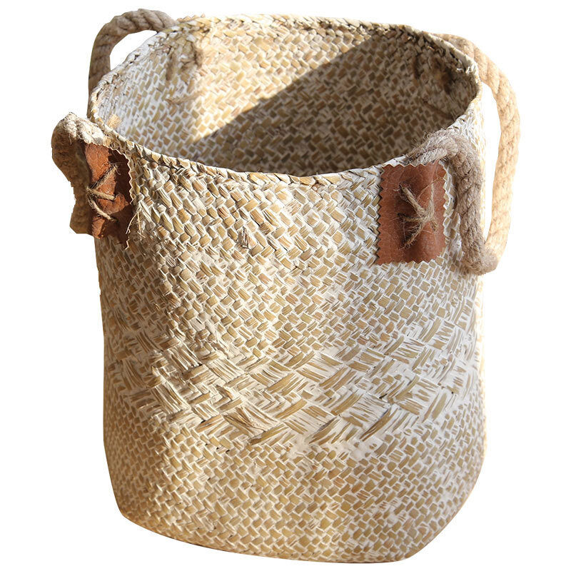 Hand woven basket flower rattan