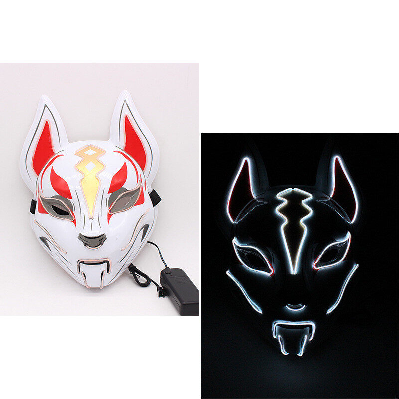 Glowing Cat Face Mask For Women Demon Slayer