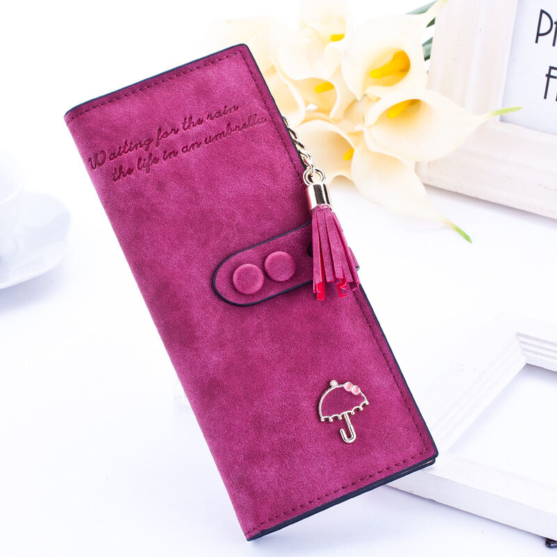 Lady's umbrella purse women long zipper wallets Korean