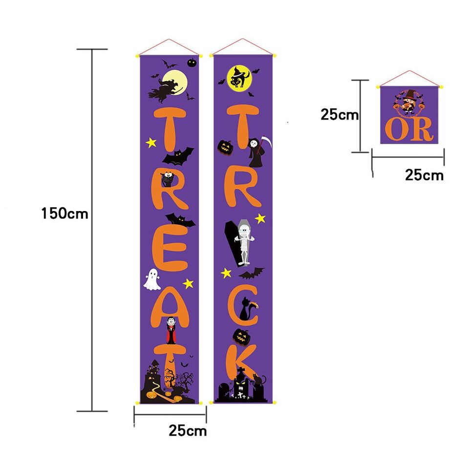 Halloween decoration outdoor banner couplets