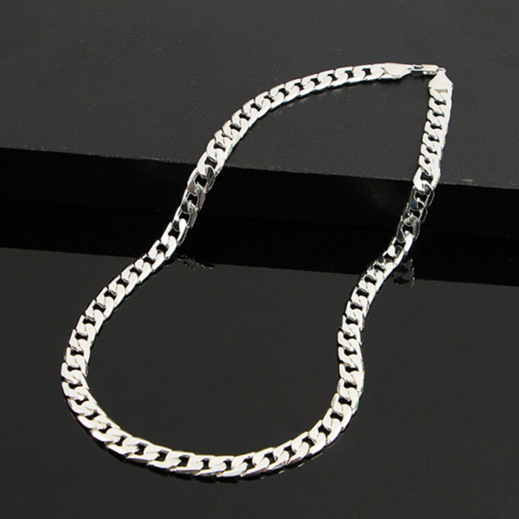 European and American men's flat side NK necklaces