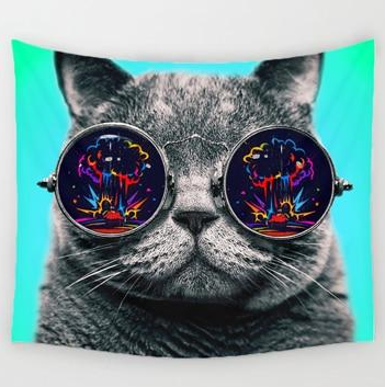 Cute Cat Tapestry Living Room House Decoration Wall