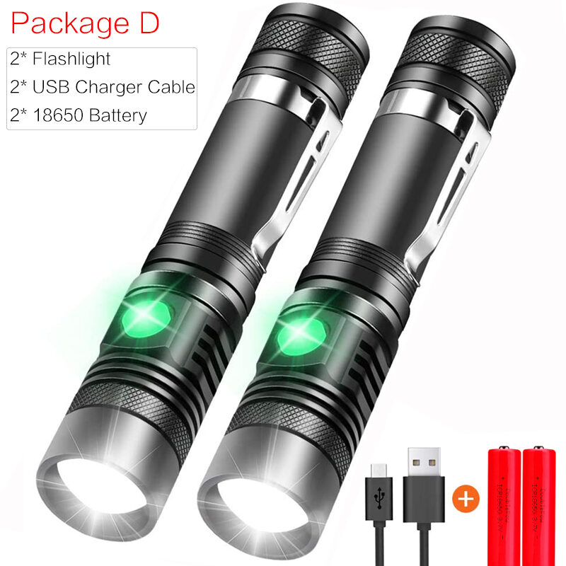 Portable Mini WT518 T6 1000Lumens 3 Modes Black