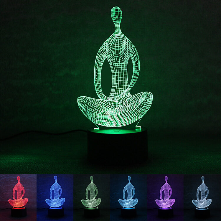 3D 7 Color Changing Yoga LED Meditation