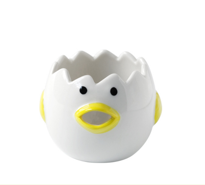 Cute Chicken Ceramic Egg White Separator Kitchen Accessories