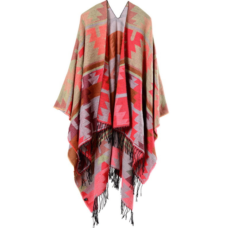 Indian geometric diamonds long thickening cashmere ethnic wind