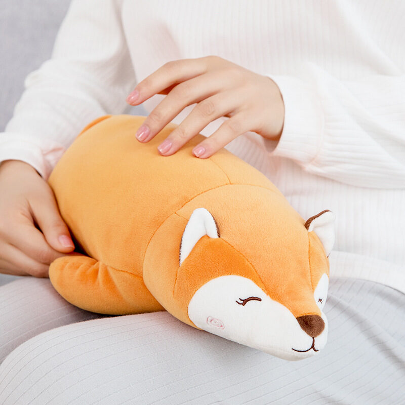Cute Fluffy Fat Fox Plush Toy Stuffed Soft