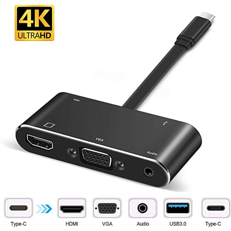 Type-c to HDMI VGA 5-in-1 HD dual display