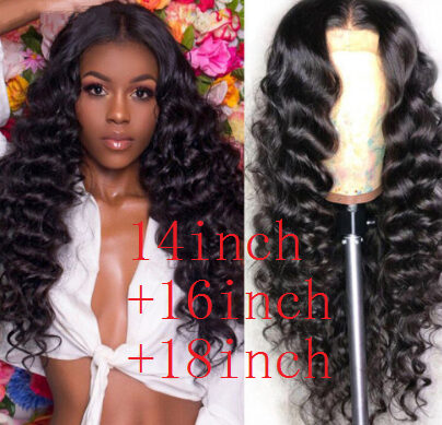 Human Hair Loose Deep Lace Frontal Wigs 13x4