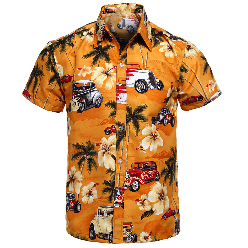 New Print Beach Shirt Summer Short Sleeve
