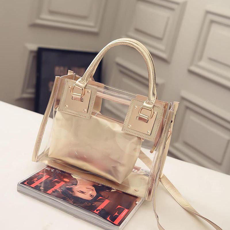 Women's Transparent Handbags Beach Bags Clear Jelly crystal