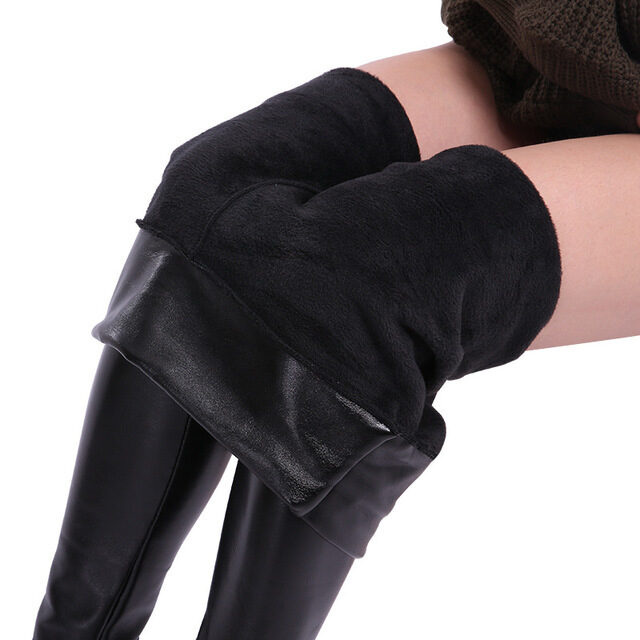 Women Autumn Winter Sexy Elastic Trousers Stretch Black