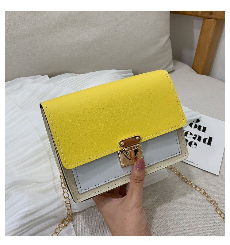 Women's bag shoulder messenger chain small square