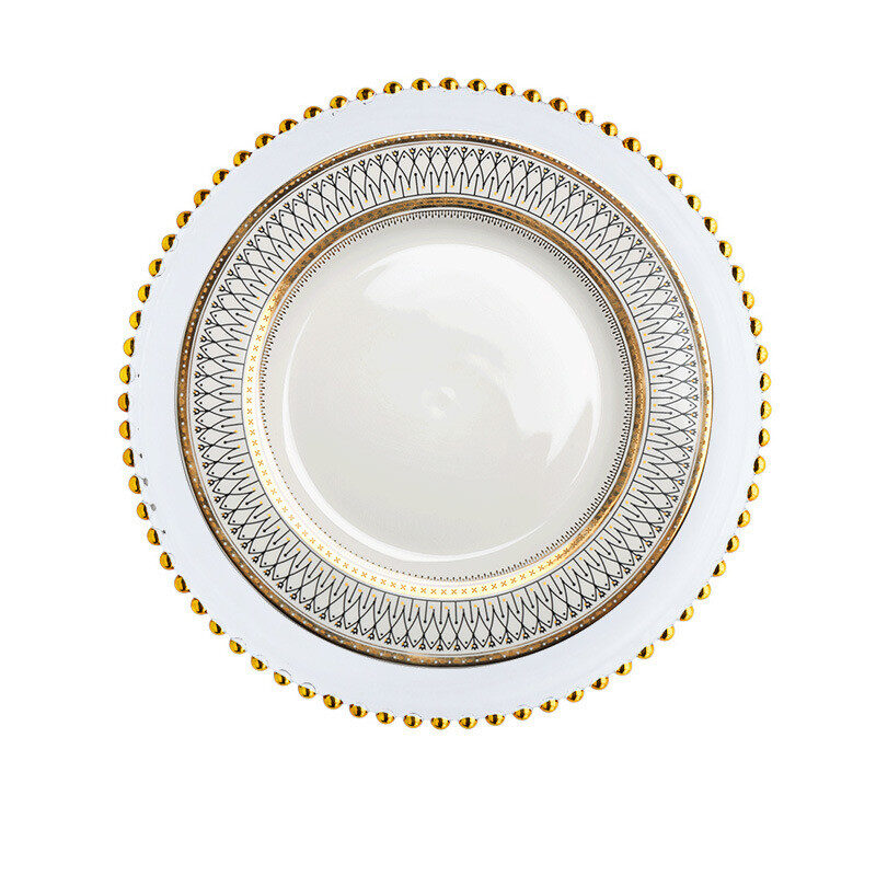 European-style plate Wobble Gold plated Glass beads Dot