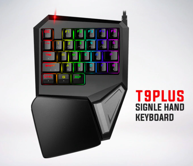 T9Plus Single-handed Gaming keyboard 29 Buttons Mechanical Mini