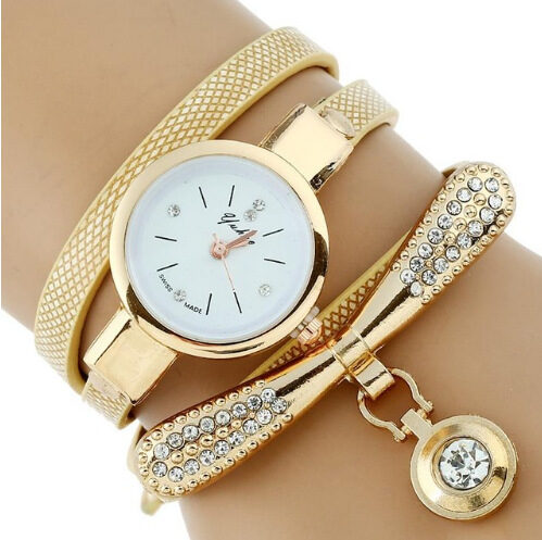 Gnova Platinum Fashion Luxury Women Rhinestone Gold Bracelet