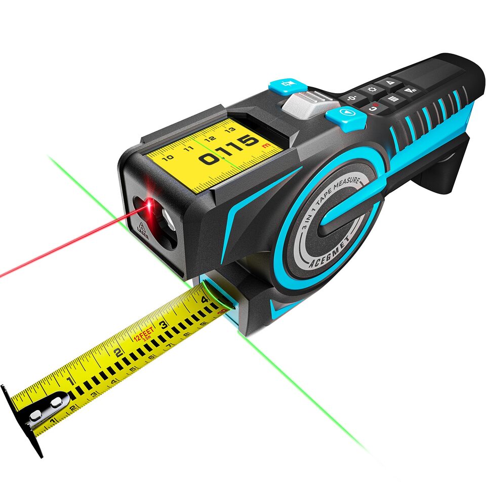 2 In 1 Laser Tape Measure Tool Electronic