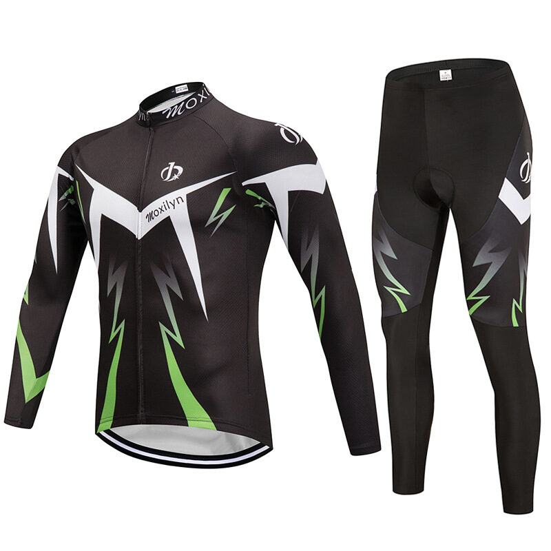 Winter cycling suit long bicycle fleece sleeve team