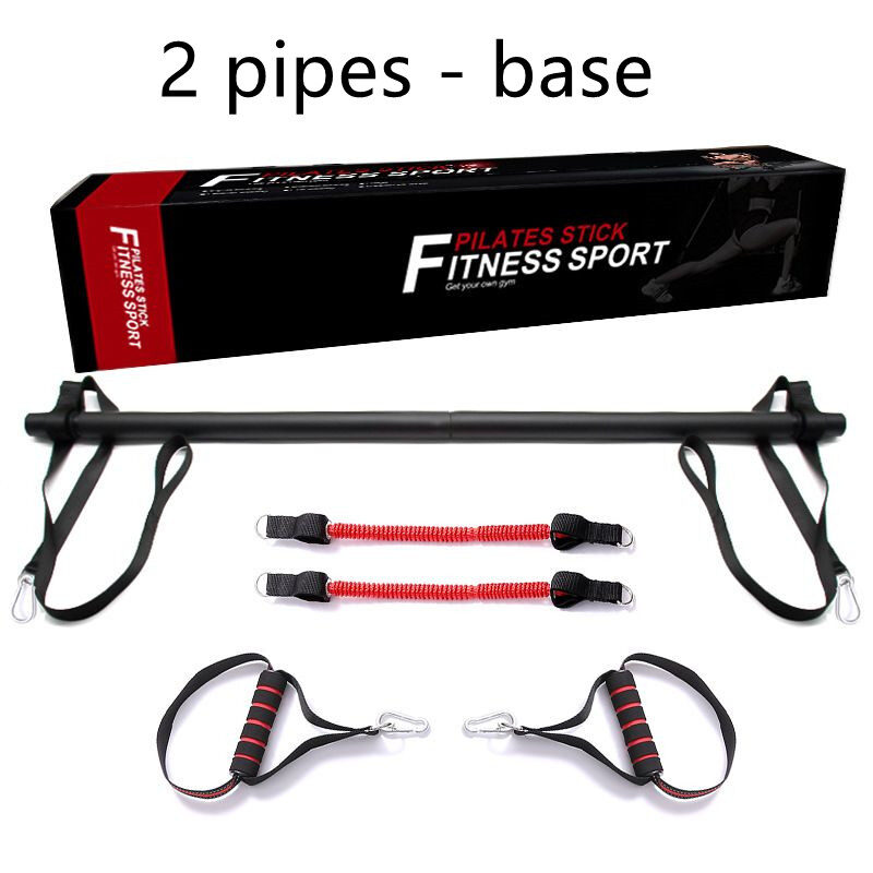 Pilates Bar Kit With Resistance Bands Portable Home