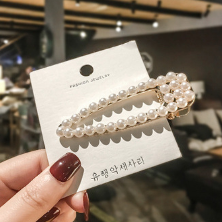 Pearl clip headdress hair