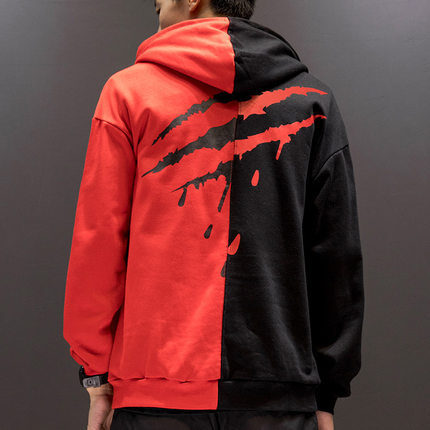 Women Patchwork Casual Hoodies Fall Winter Letter Printing