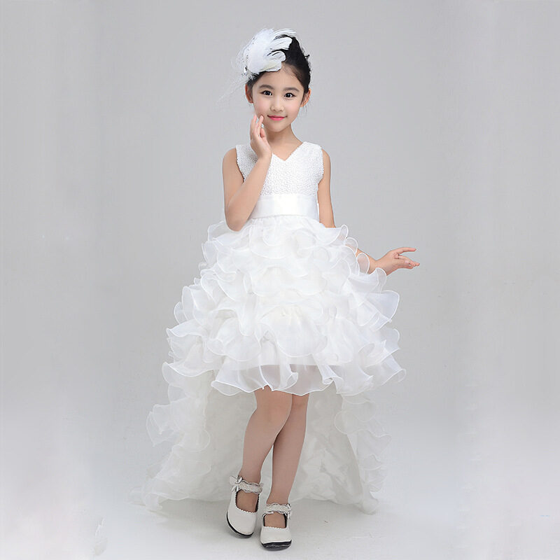 Girls dress wedding flower girl skirt child Princess