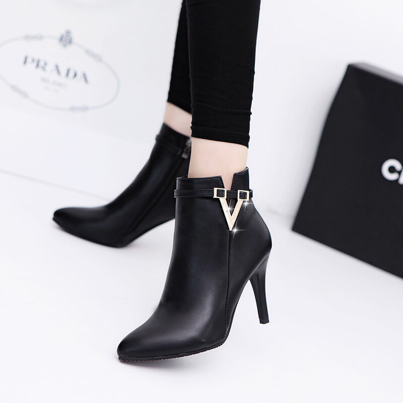 British Martin boots new high heel women pure