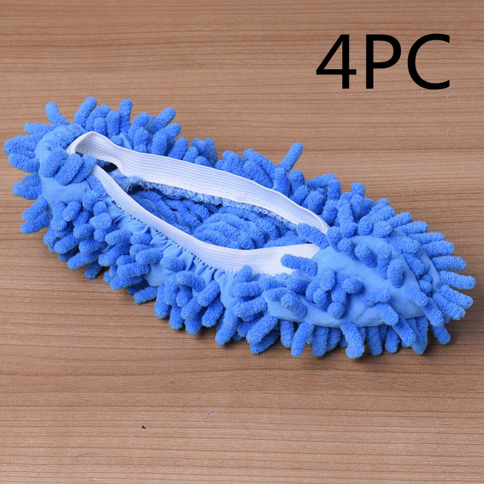 2pcs Set Multifunctional Chenille Micro Fiber Slipper Shoe