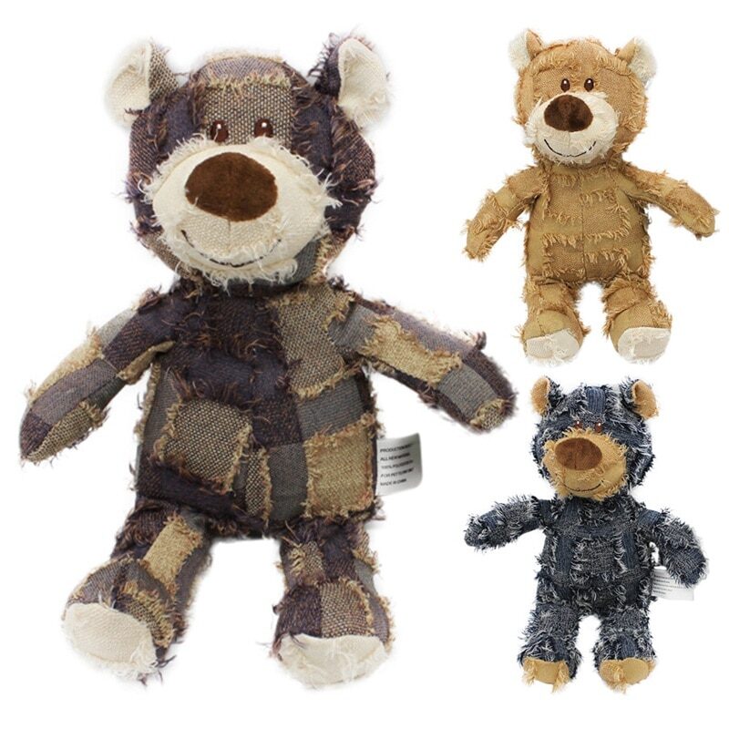 Cute Pet Dog Cat Plush Squeak Sound Toys