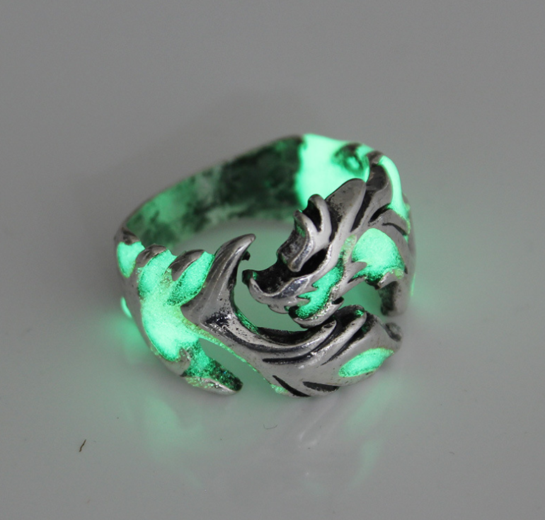 Vintage Men's Rings Fashion Dragons Adjustable Personalized Night