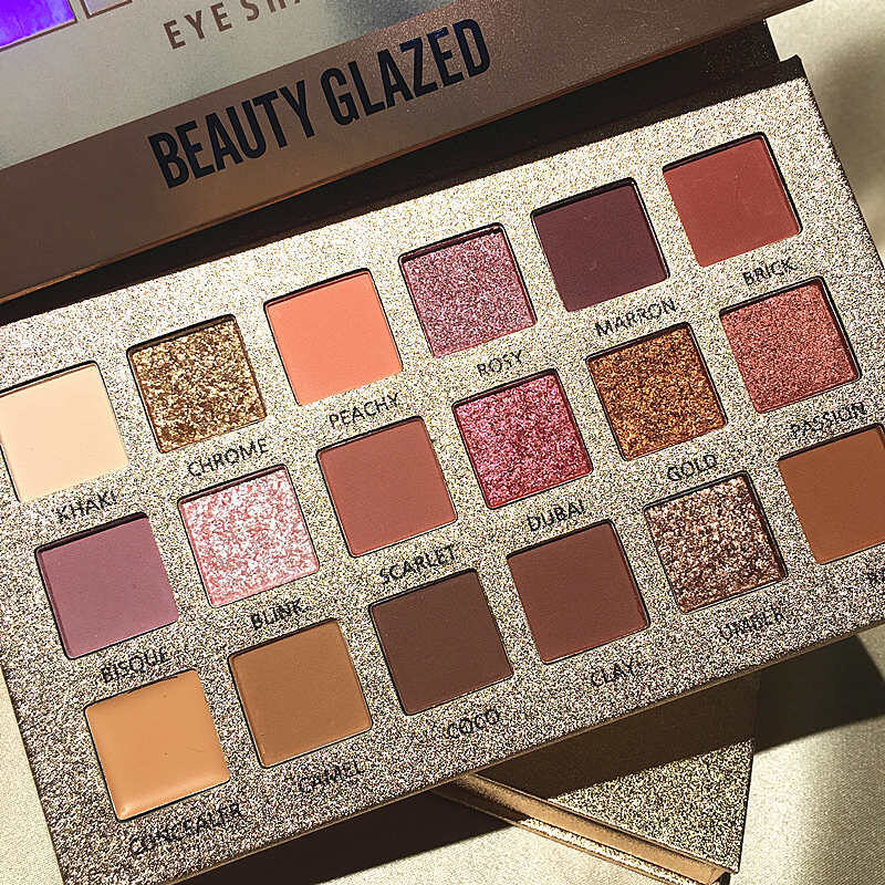 18 color eyeshadow multicolor desert rose tray