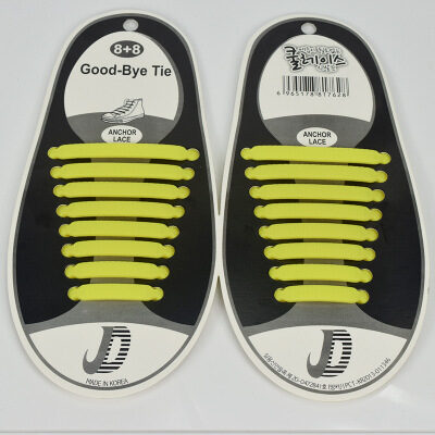 16pcs Silicone Shoelaces Elastic Shoe Laces