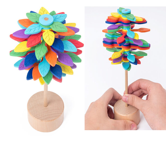 Solid Wooden Rotating Lollipop Fischer Series Creative Ornaments