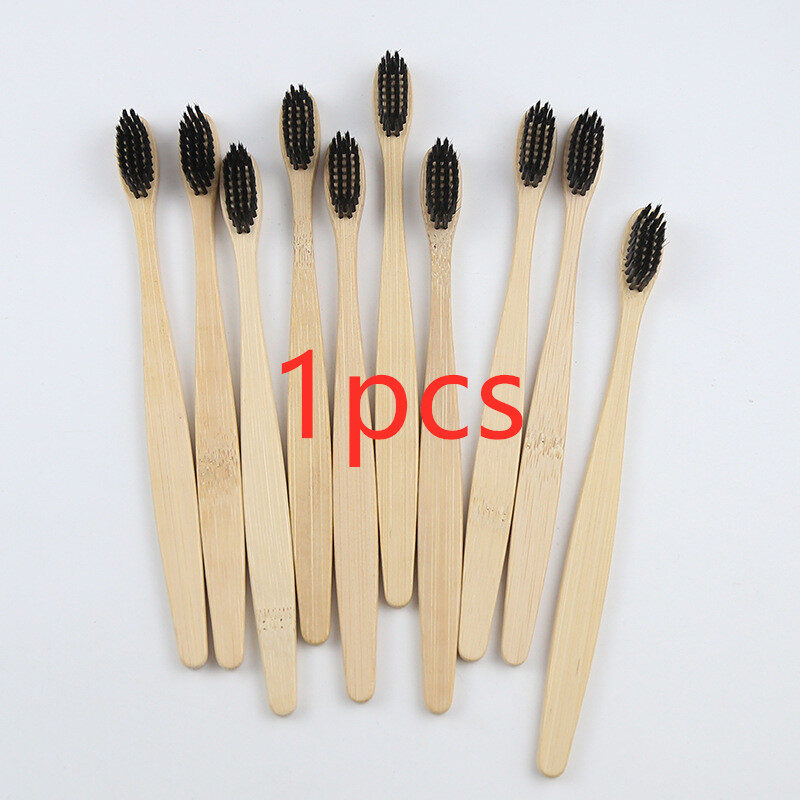 Bamboo toothbrush rainbow colorful environmental protection handle