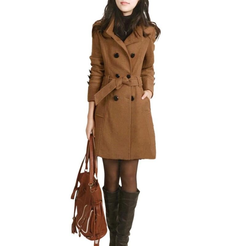 Woolen coat trench