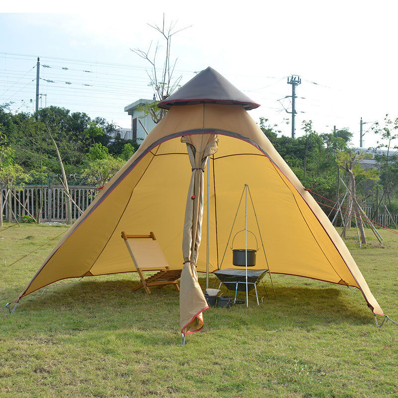 Indian tent outdoor wind type camping awning tower