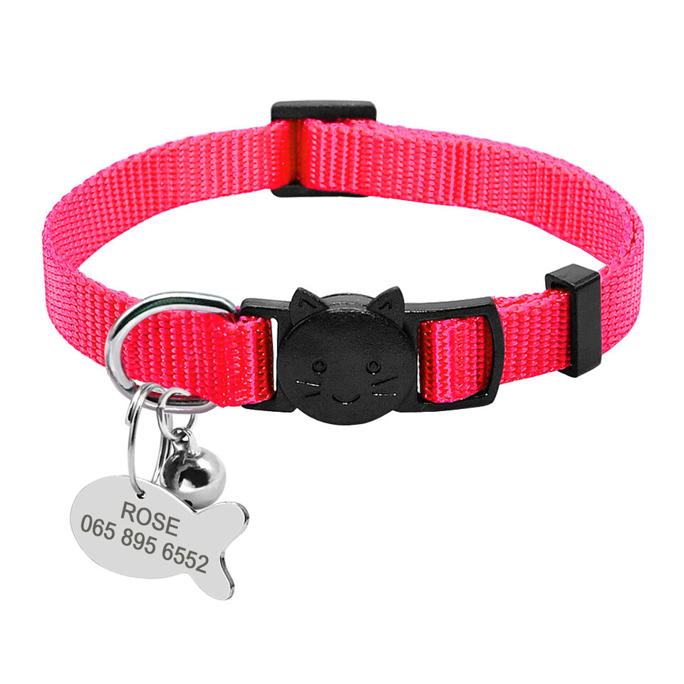 Personalized Safety Breakaway Nylon Quick Release Cat Collar