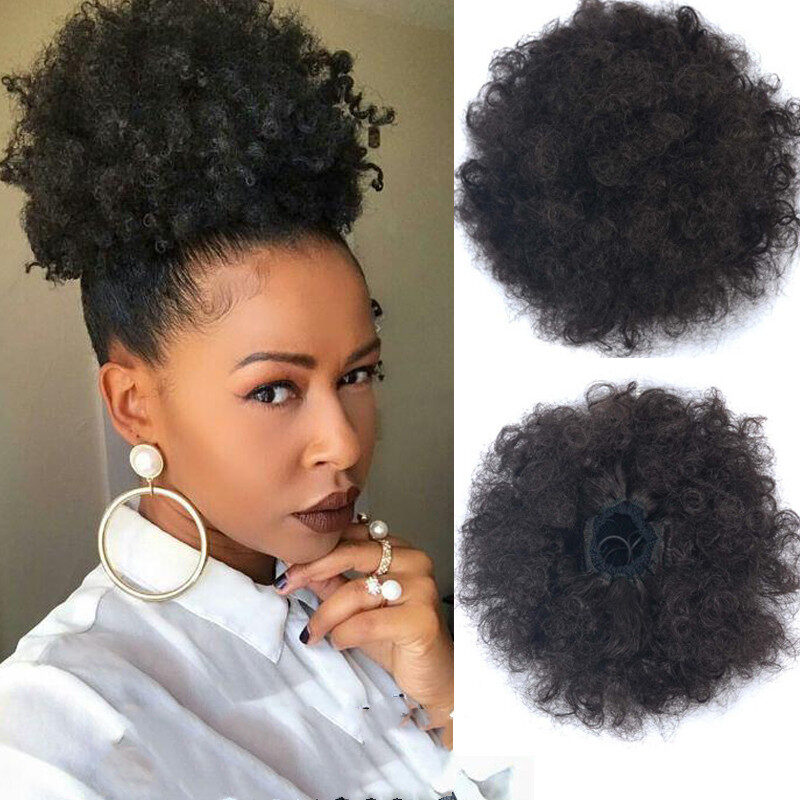 Flower bud meatball head wig