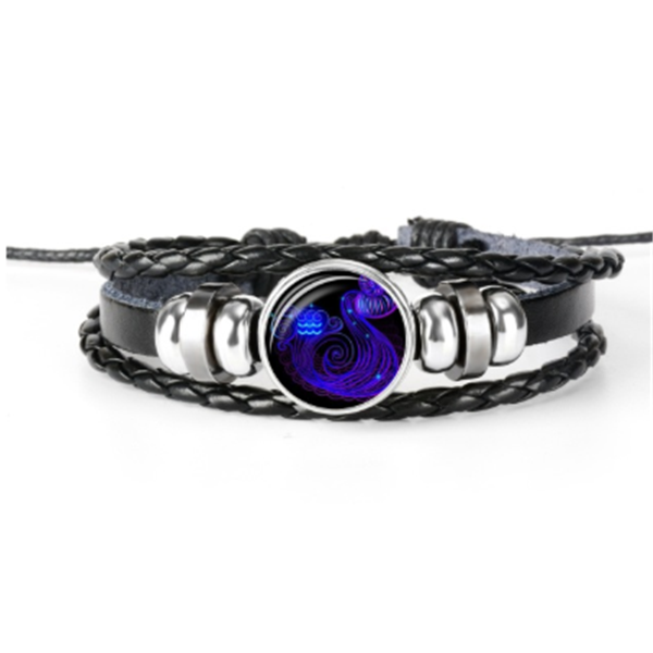 12 Zodiac Constellation Bracelet Luminous Braided Design