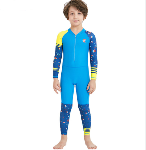 Children's quick-drying diving suit girls boys conjoined long-sleeved